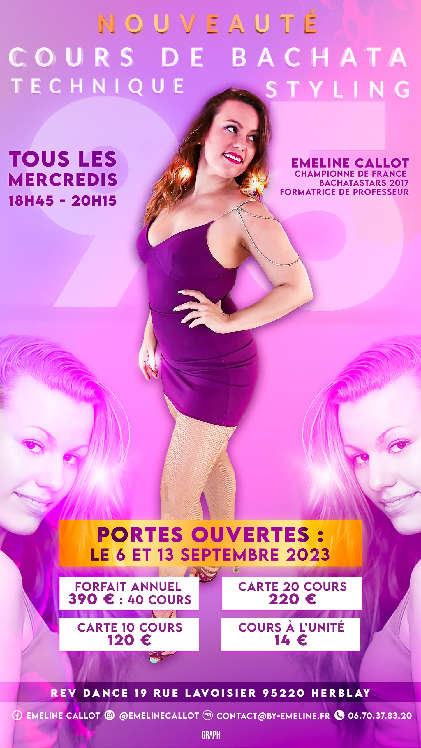 Cours réguliers Bachata Technique & Styling - (dès Septembre 2023 - Rev'Dance 95)