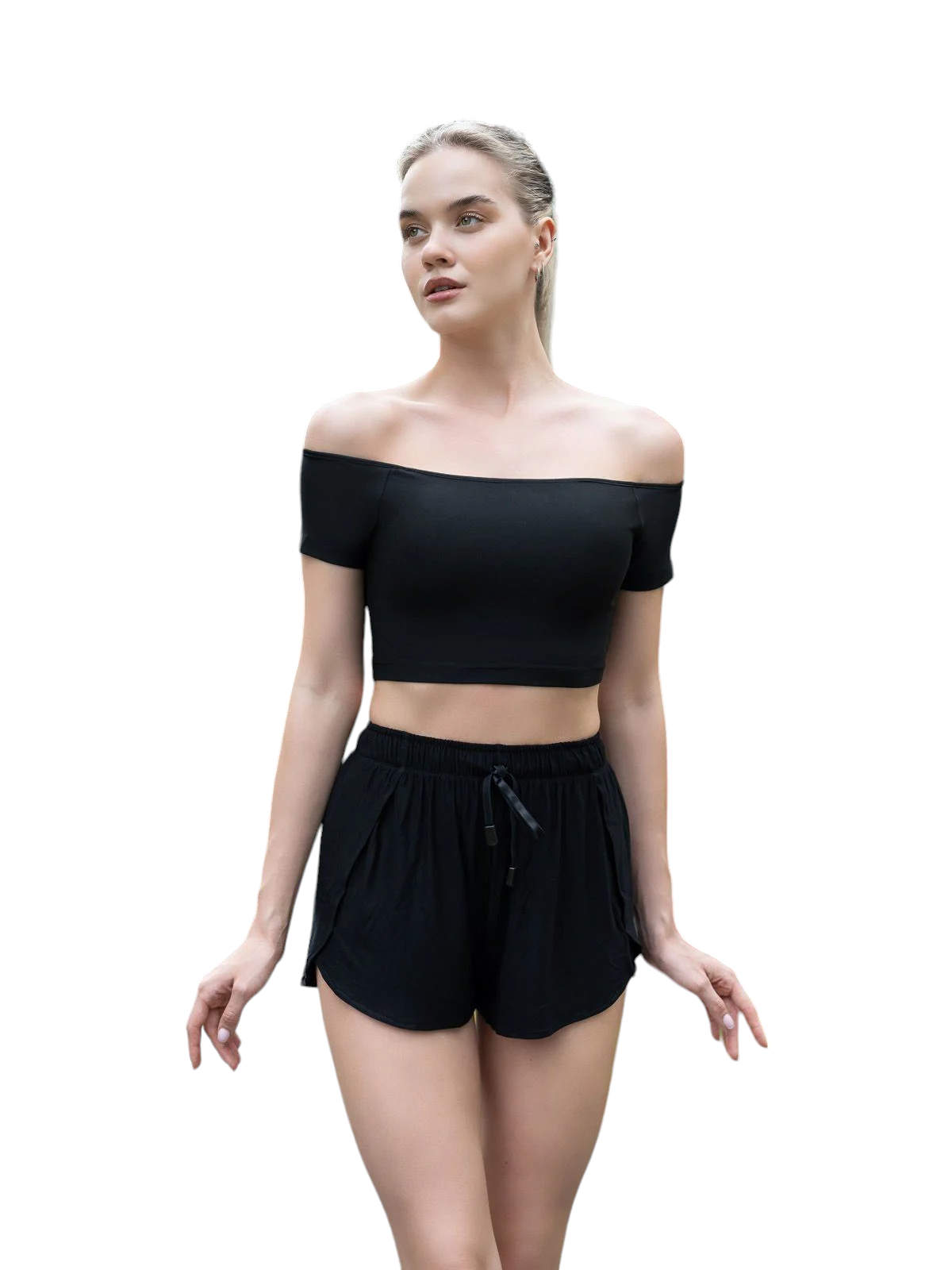 Crop Manche Courte Off Shoulder