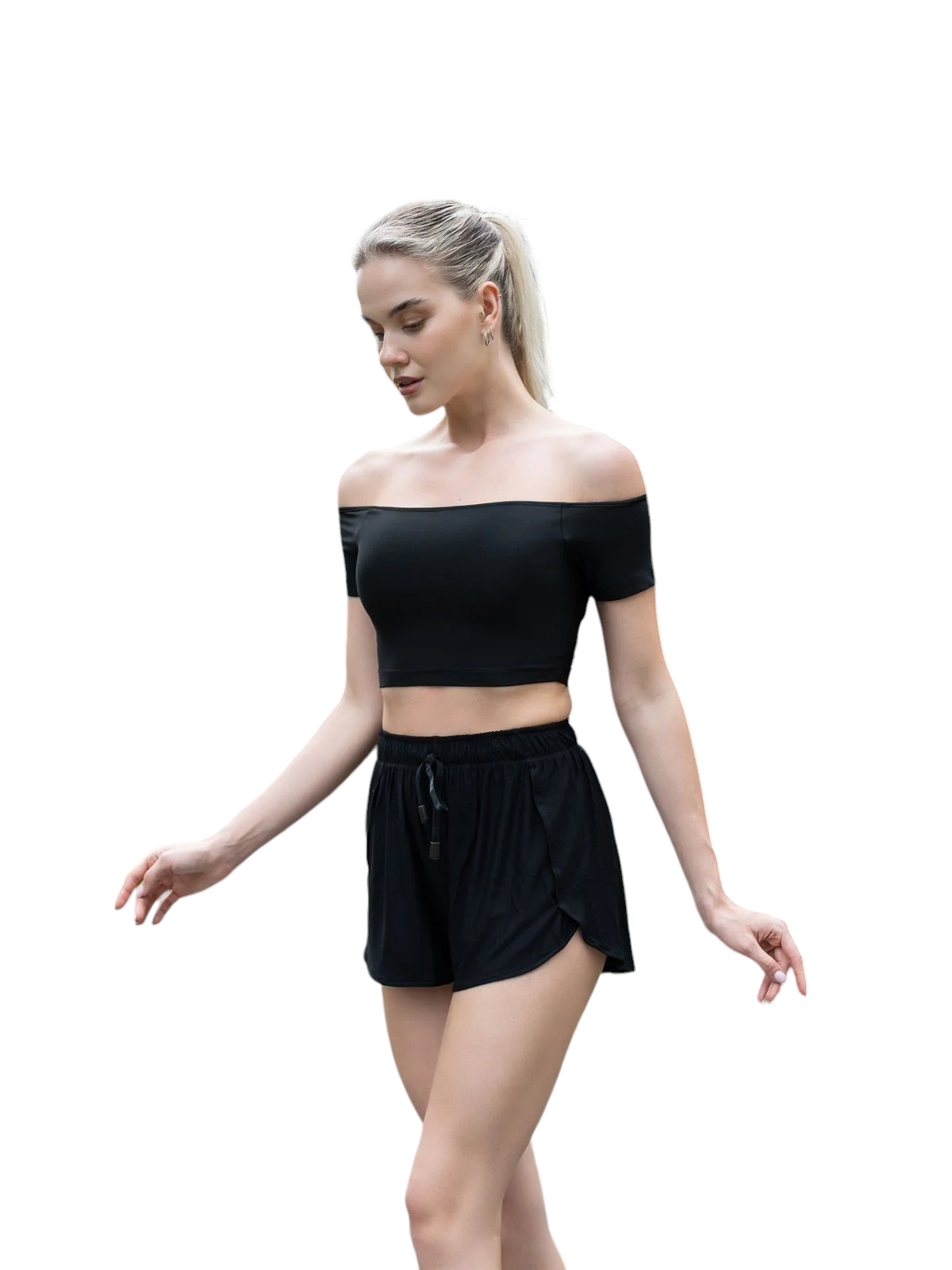 Crop Manche Courte Off Shoulder
