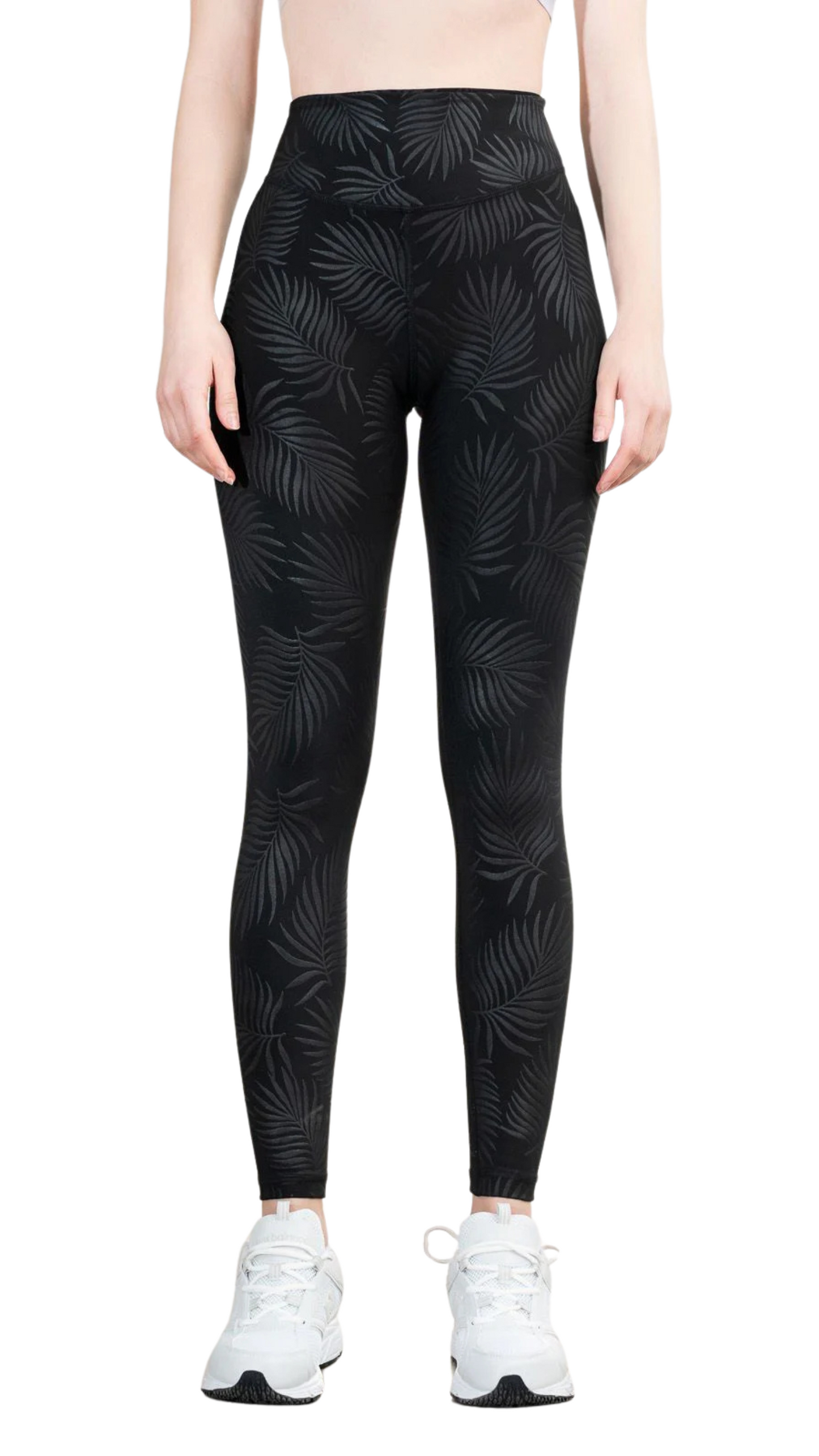 Patterned Leather Look Leggings - Les Noirs