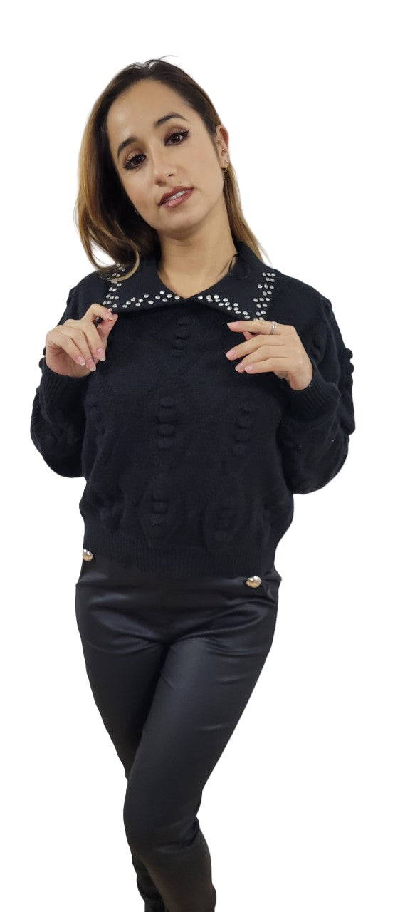 Pull Strass Crochet