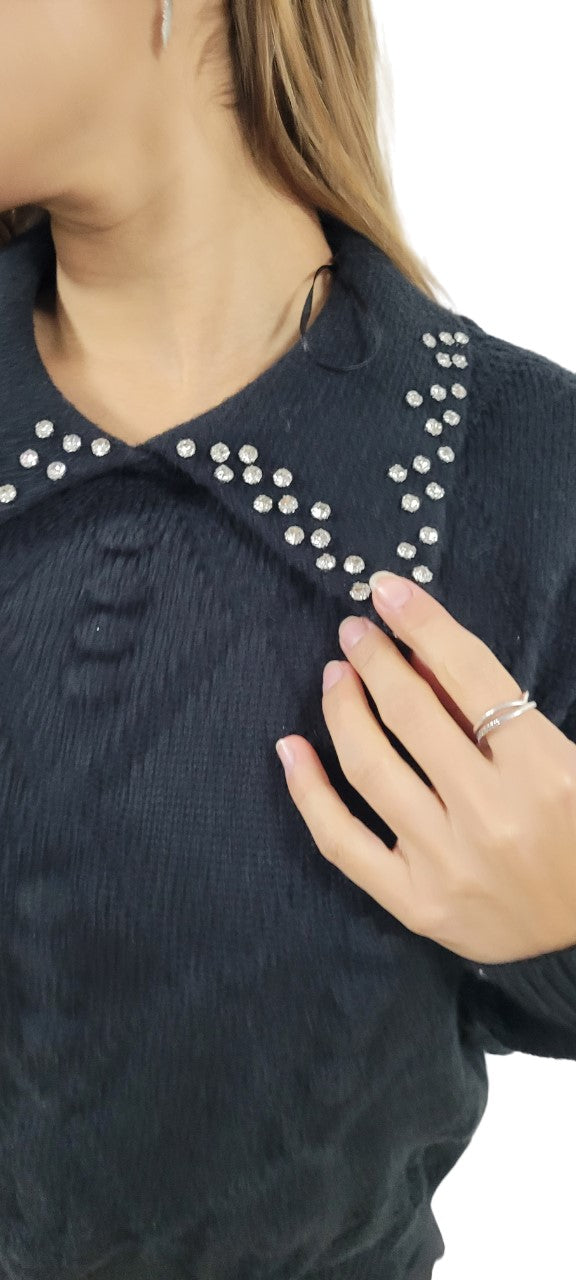 Pull Strass Crochet