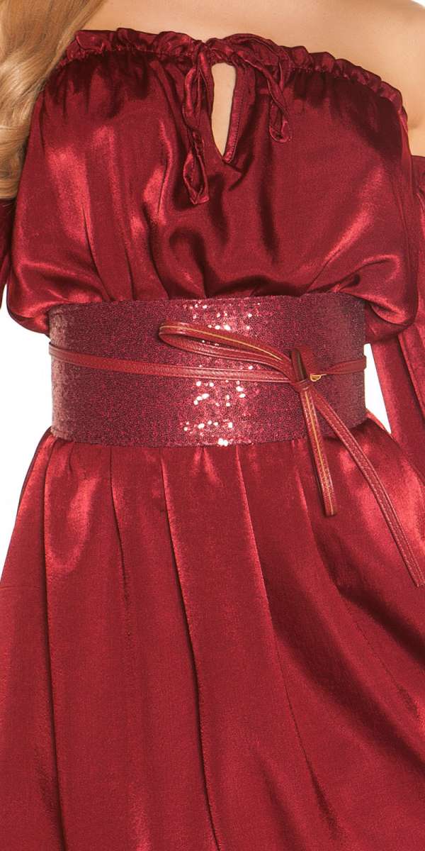 Glitter belt to tie