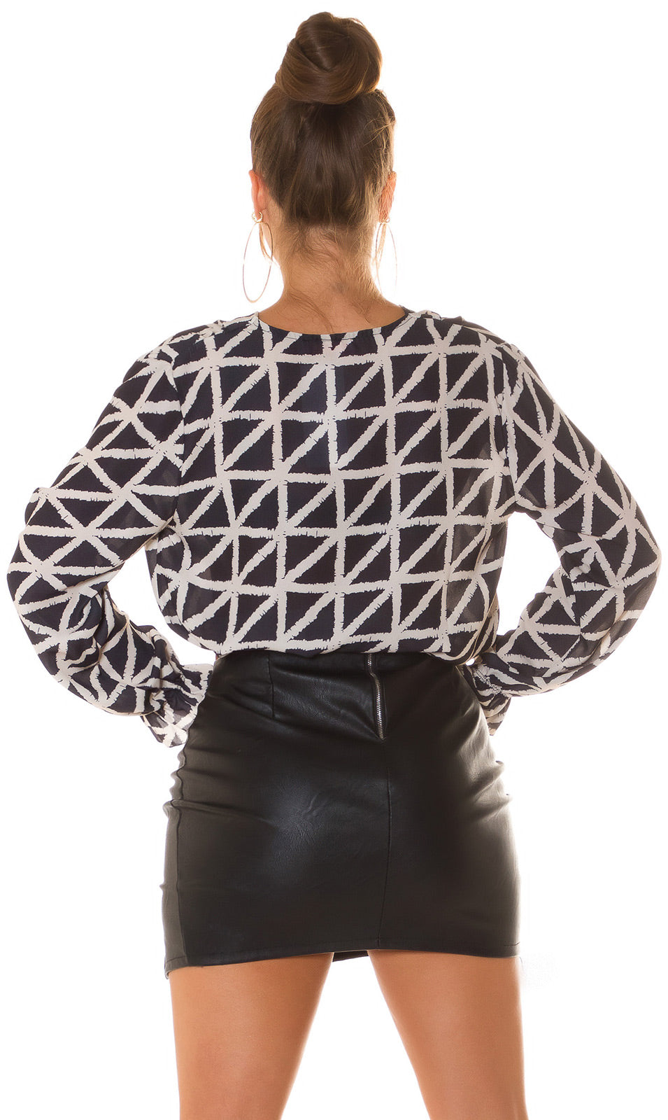 Blouse à motif géométrique