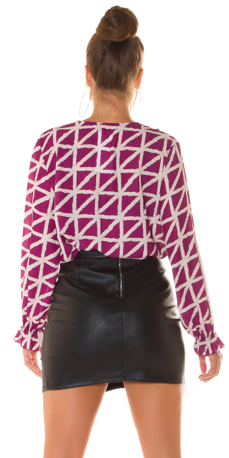 Blouse à motif géométrique