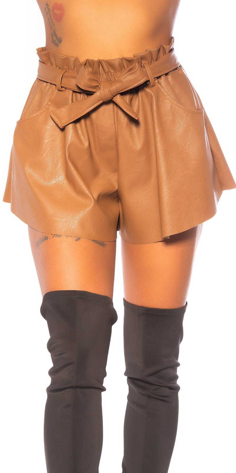 Faux Leather Shorts