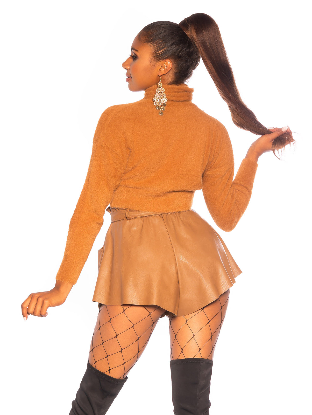 Faux Leather Shorts