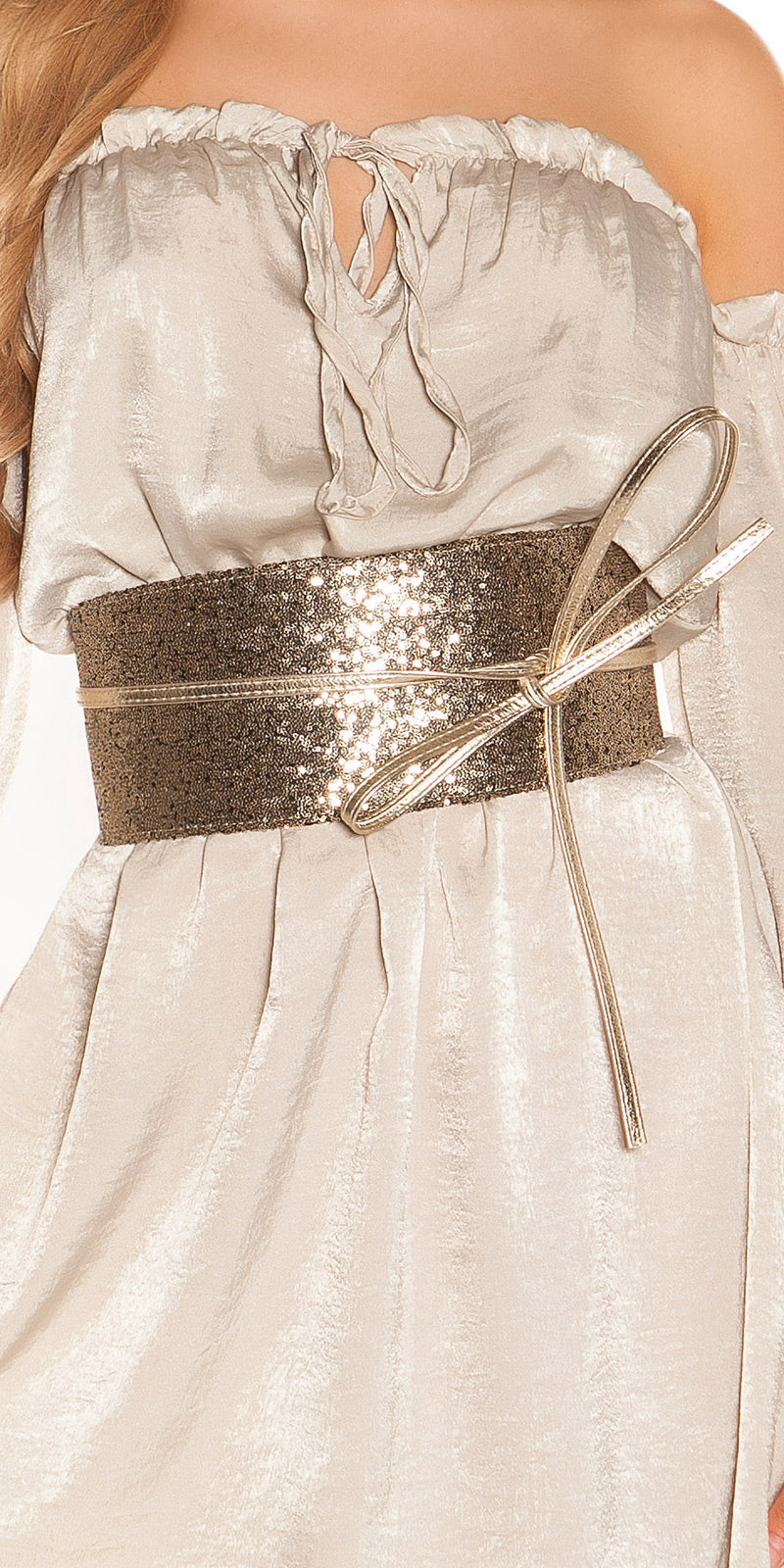 Glitter belt to tie