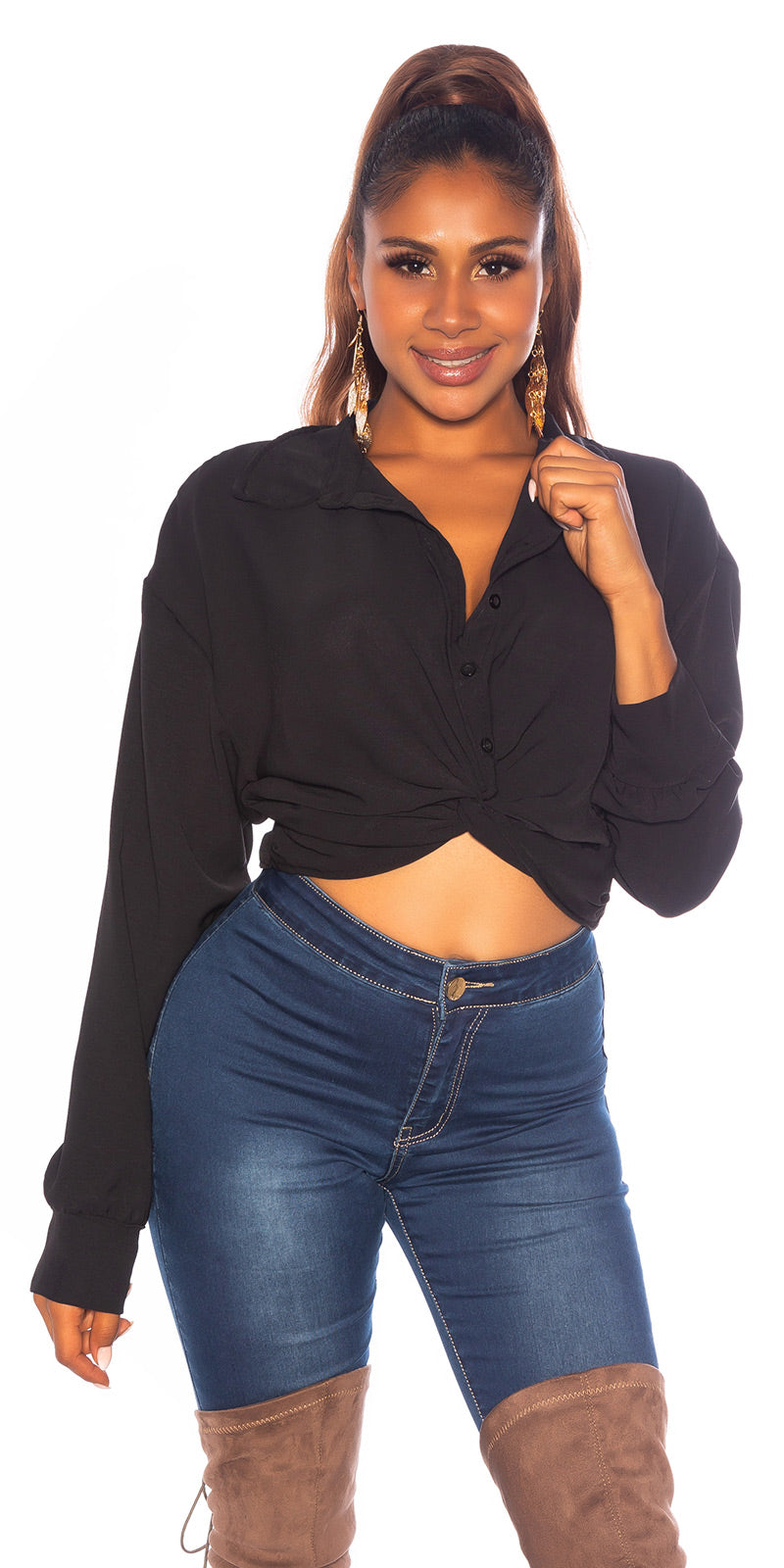 Top Chemise avec noeud