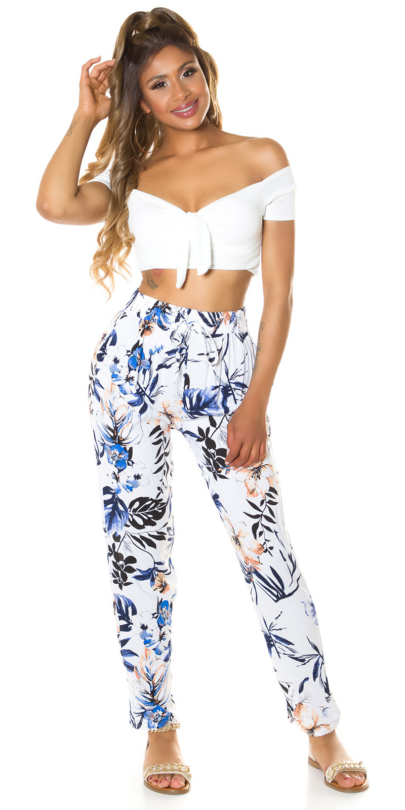 Pantalon Summer à fleurs