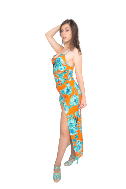 Robe Flower Maxi Fente