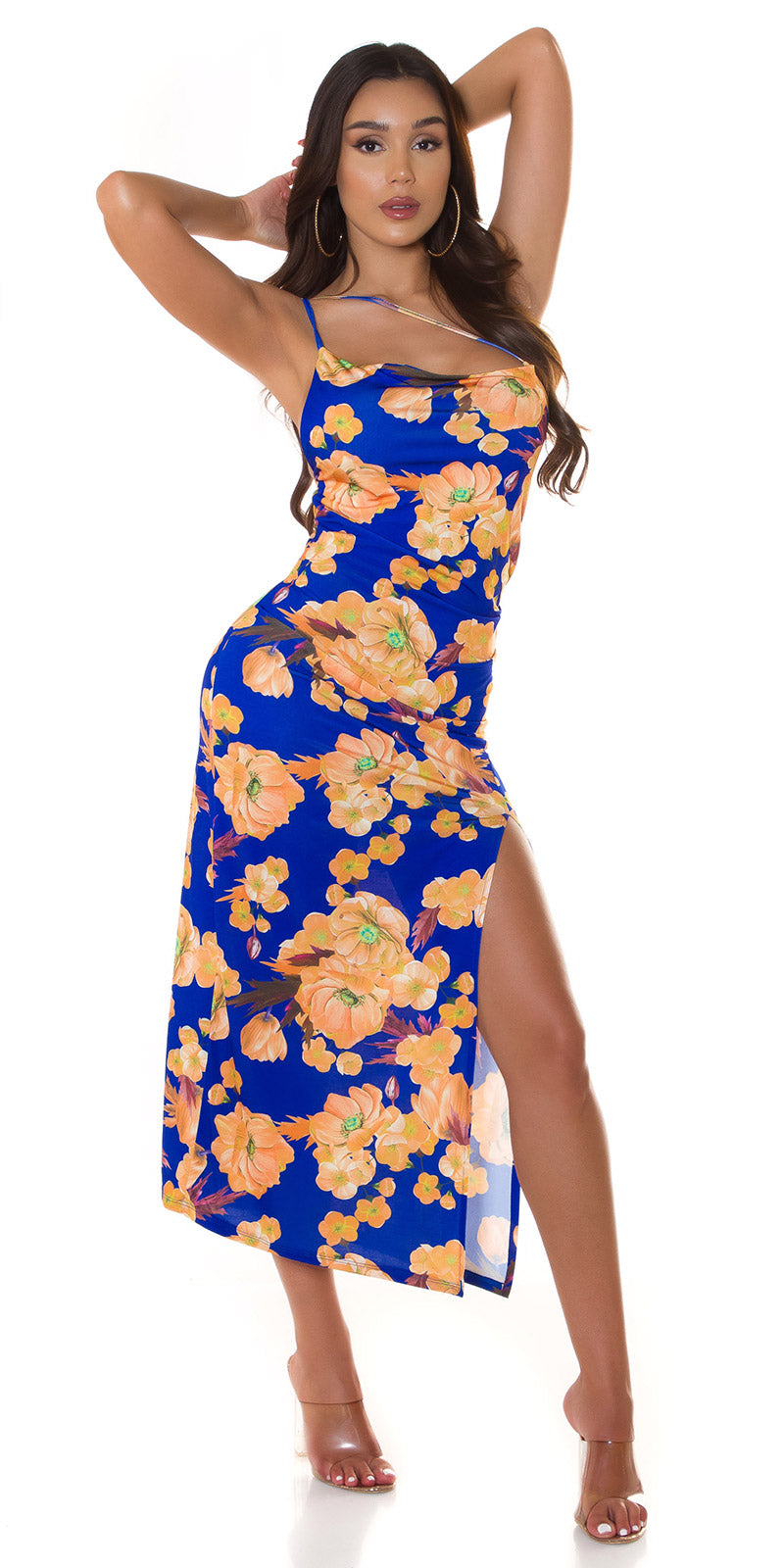 Robe Flower Maxi Fente