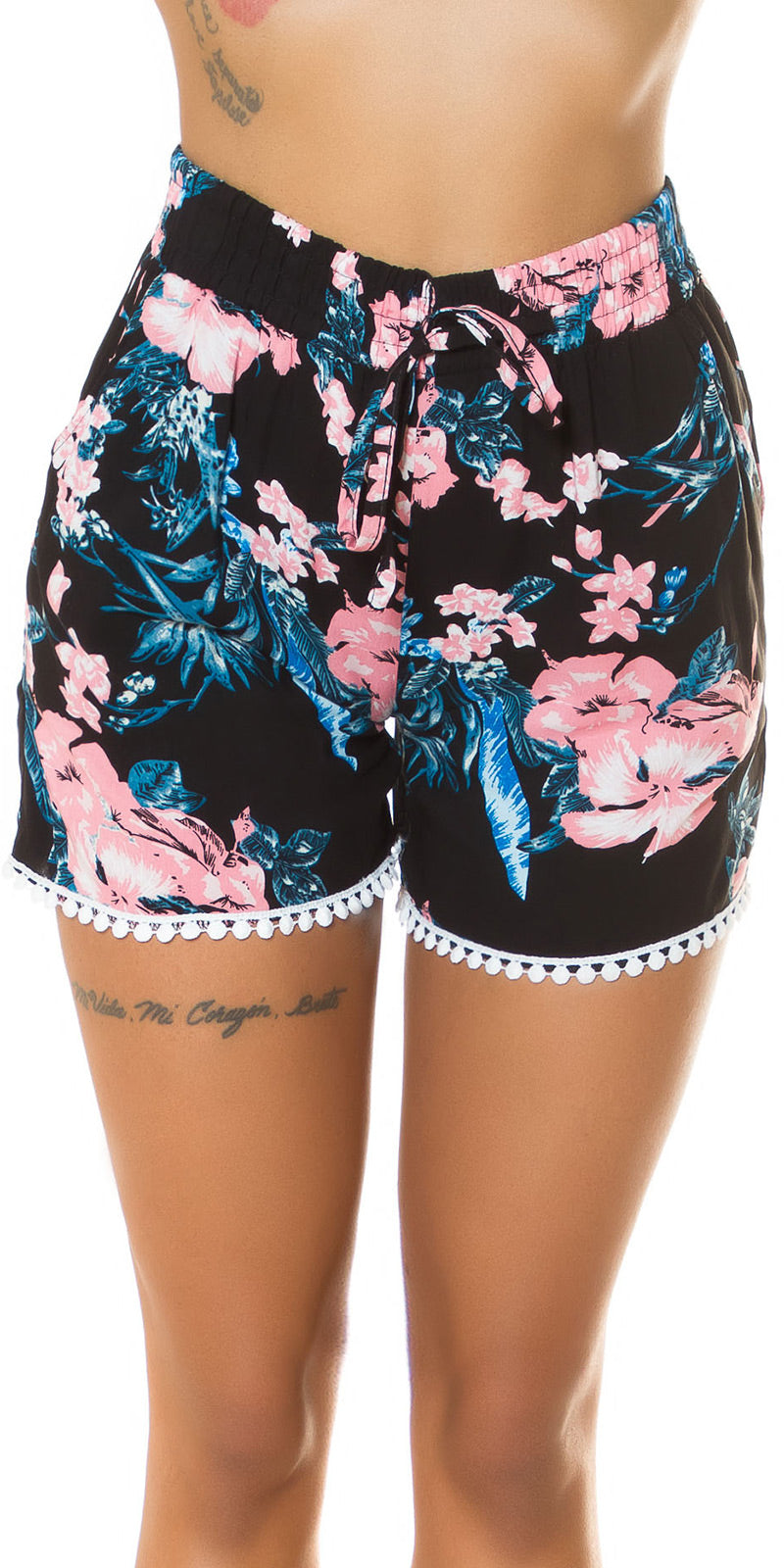 Floral High Waisted Shorts