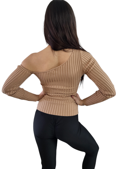 Asymmetrical Off Shoulder Sweater