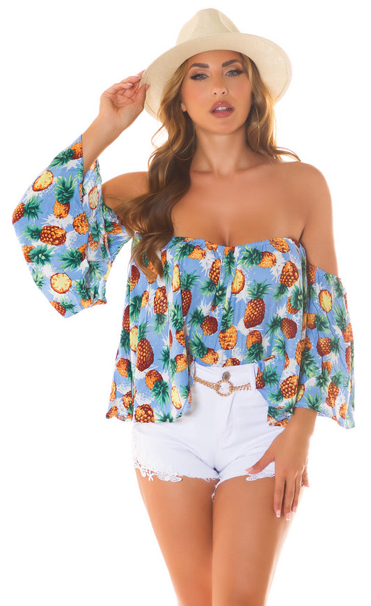 Blouse Off Shoulders Pinapple