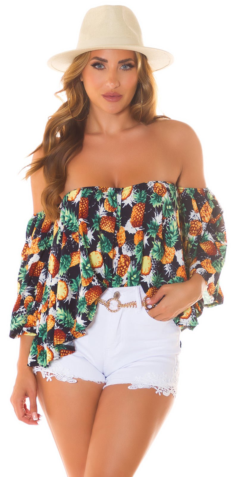Blouse Off Shoulders Pinapple