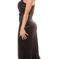 Robe Velours et Bretelles Strass