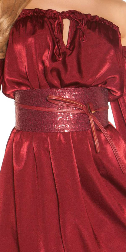 Glitter belt to tie