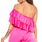 Combi-short Bustier en satin