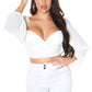 Crop Latina Manches Transparentes