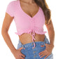 Crop Ruched