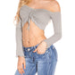 Crop Pull Off shoulder