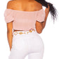 Crop top bustier à ficelles