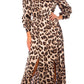Robe Satin à Double Fente