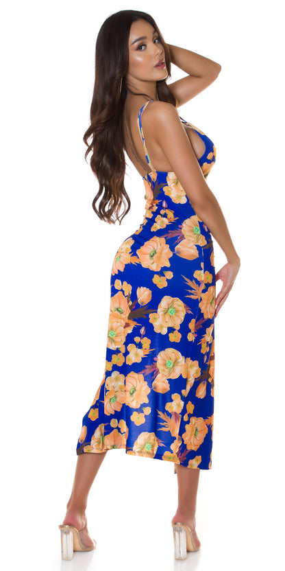 Robe Flower Maxi Fente