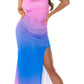 Robe Tye and Dye Maxi Fente