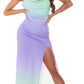 Robe Tye and Dye Maxi Fente