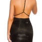Robe glitter dos croisé